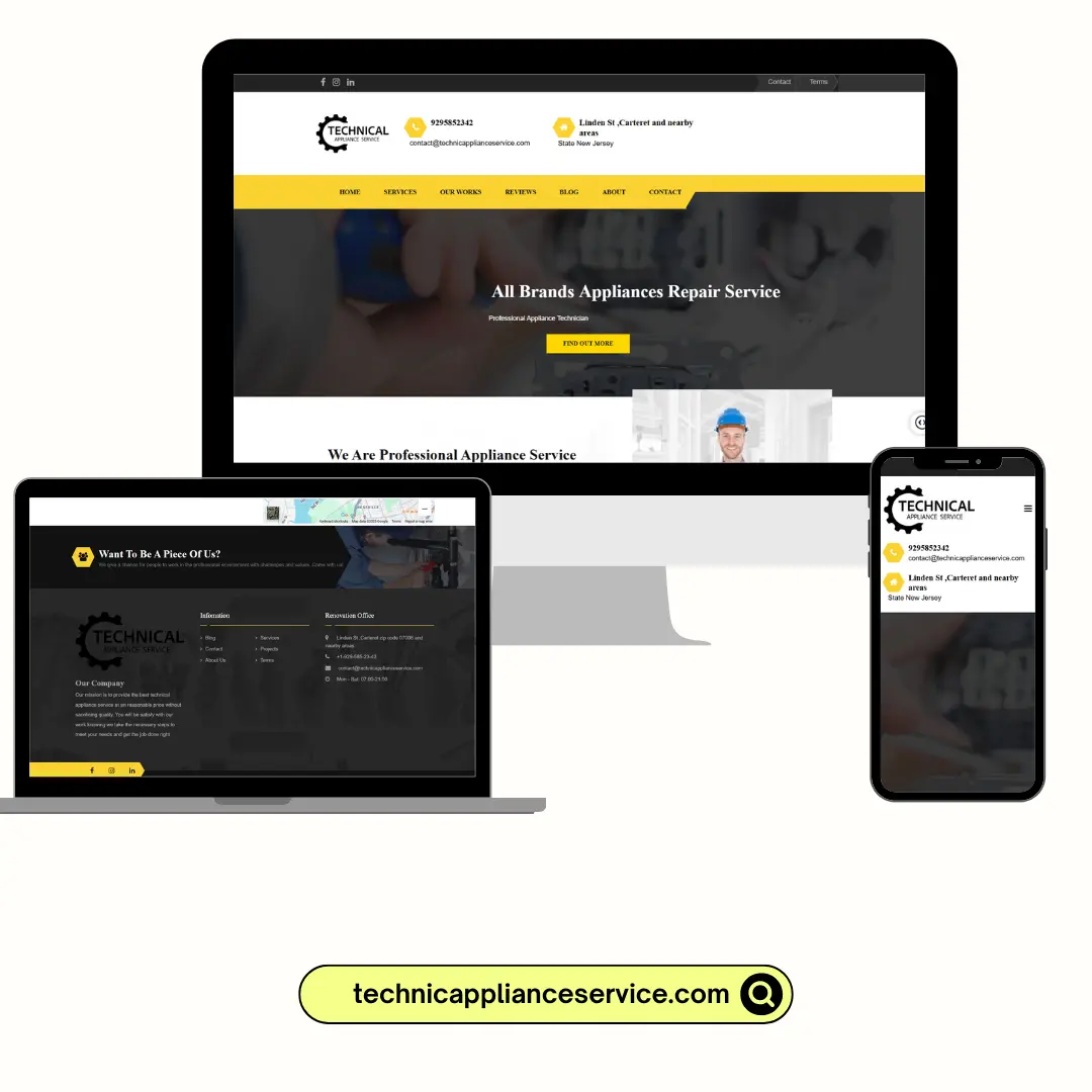 Technica Appliance Service (США) – Сайт ремонта бытовой техники